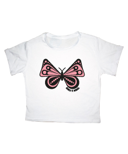 Crop Top Mariposa, Talla Única, Materiales: Algodón , Cuidados: Lavar a mano,